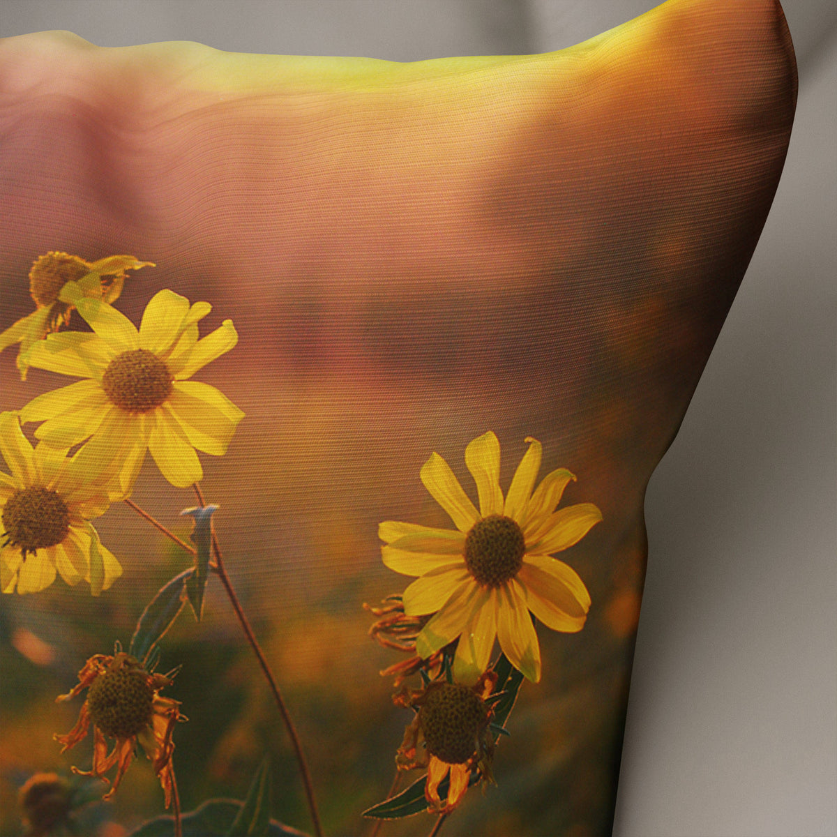 Modern Farmhouse Pillow Cover Rustic Throw Wildflowers -