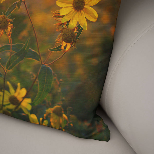 Modern Farmhouse Pillow Cover Rustic Throw Wildflowers -