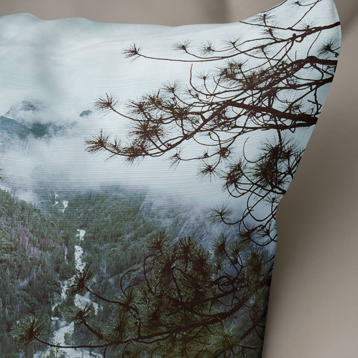 Yosemite Forest Throw Pillow Cover California Decor -
