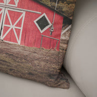 Rustic Red Barn Throw Pillow Cover Bedroom Decor - Pillows