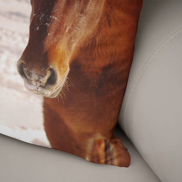 Equine Throw Pillow Cover Horses Couch Cushion - Pillows