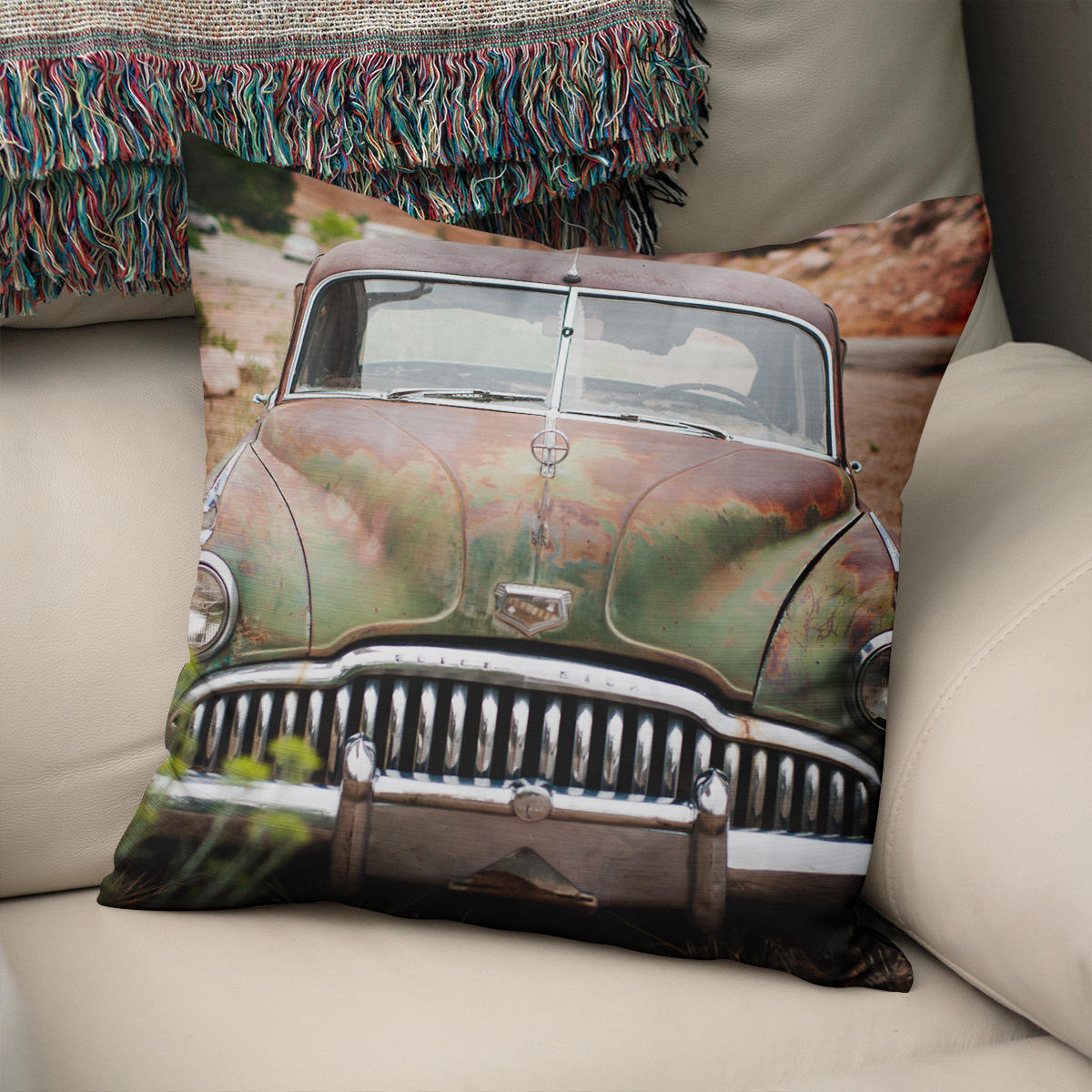 Vintage car pillow sale