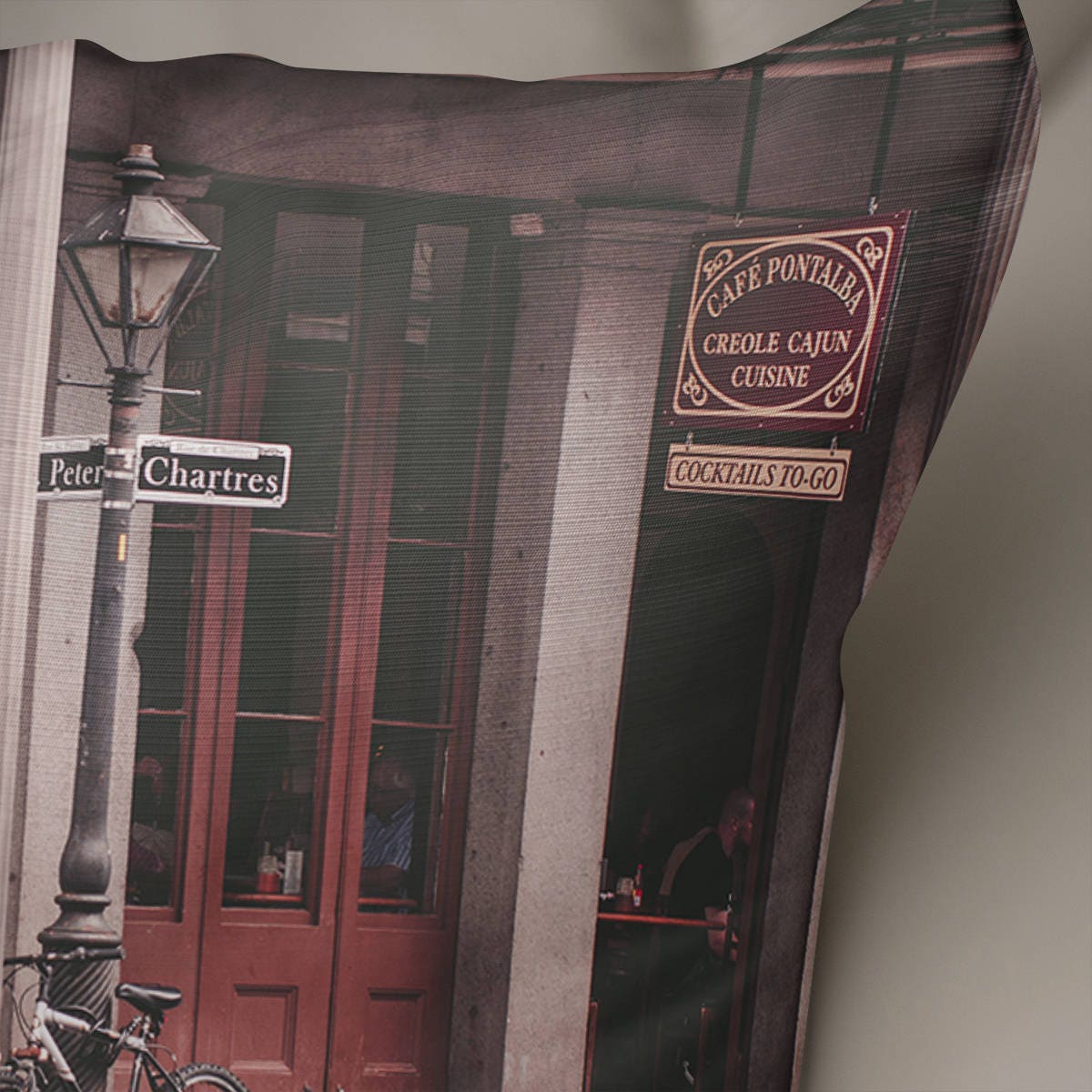 New Orleans Rustic Throw Pillow Cover French Quarter -