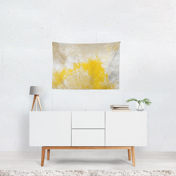 Abstract Modern Yellow Wall Tapestry - 36x26 - Decorative