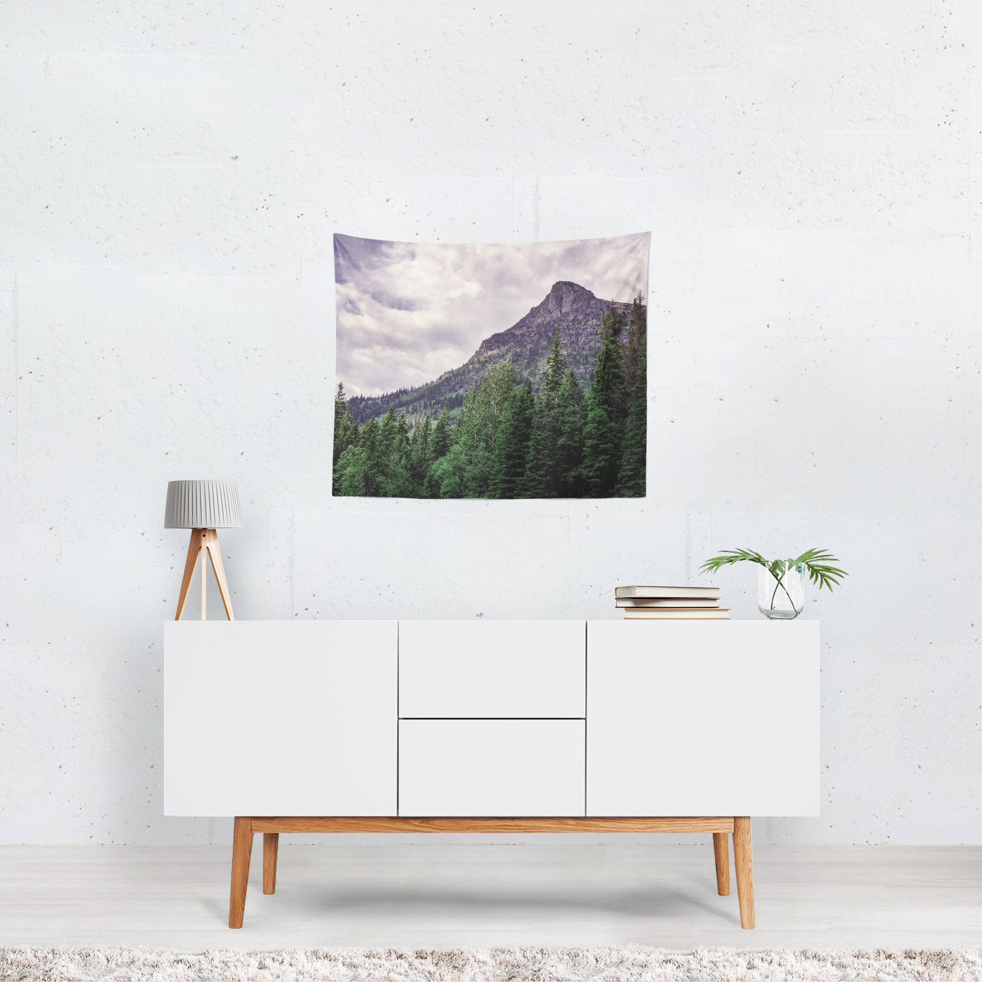 Mountain Peak Wall Tapestry Glacier National Park -