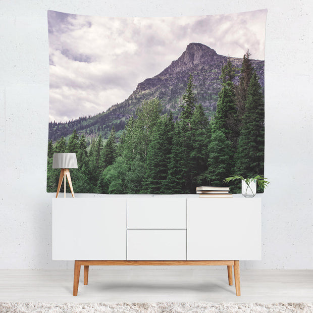 Mountain Peak Wall Tapestry Glacier National Park -