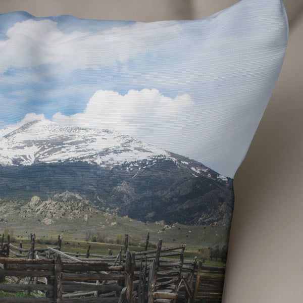 Mountain Ranch Pillow Cover Rustic Throw Case Idaho Farm -