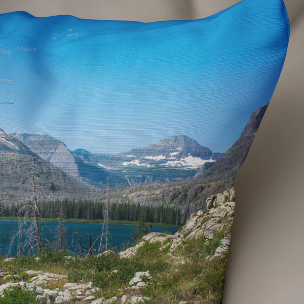Mountain Lake Pillow Cover Nature Case Glacier National Park
