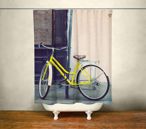 New Orleans Bicycle Shower Curtain 71x74 inch - in