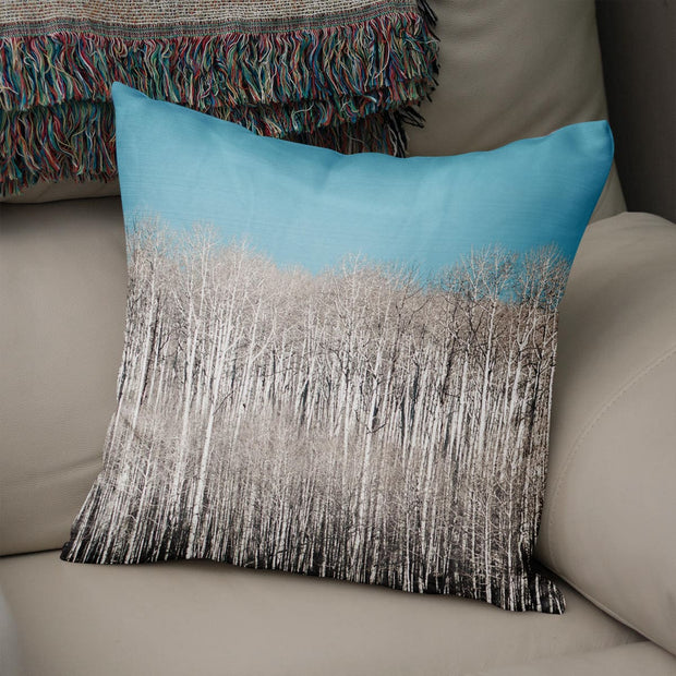 Minimalist Throw Pillow Cover Aspen Forest Decor - Pillows