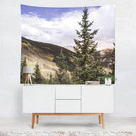 Mountain Treeline Colorado Wall Tapestry - Decorative
