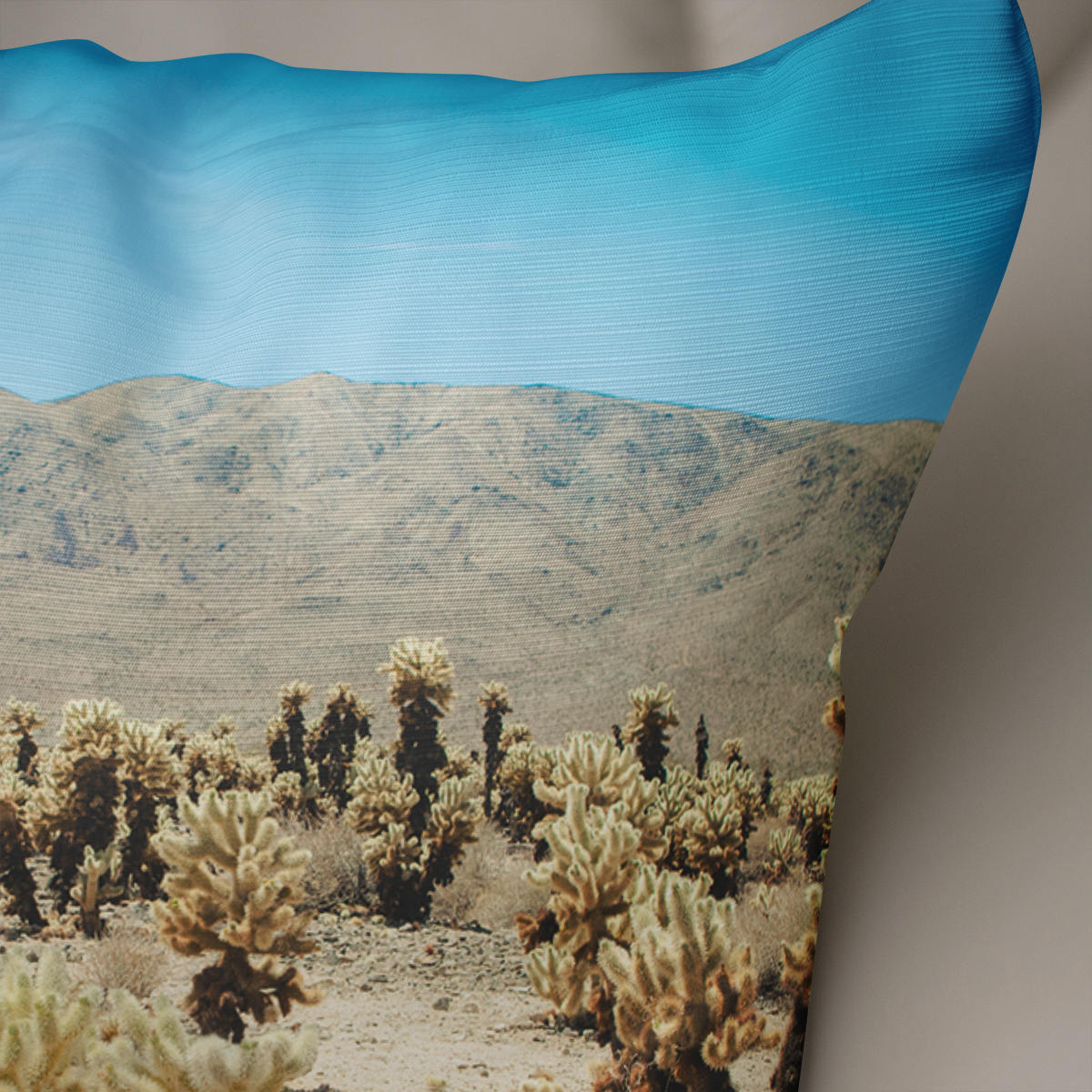 Joshua Tree Desert Throw Pillow Cover Southwest Cholla