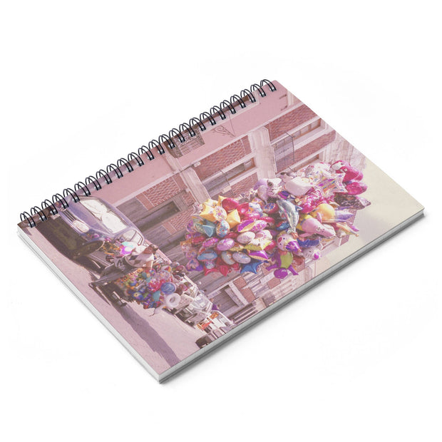 Pink Balloons Notebook - Hard Cover Ruled Line or Blank