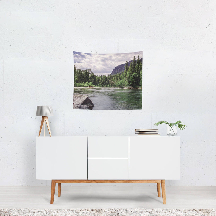 Glacier National Park River Wall Tapestry - Decorative