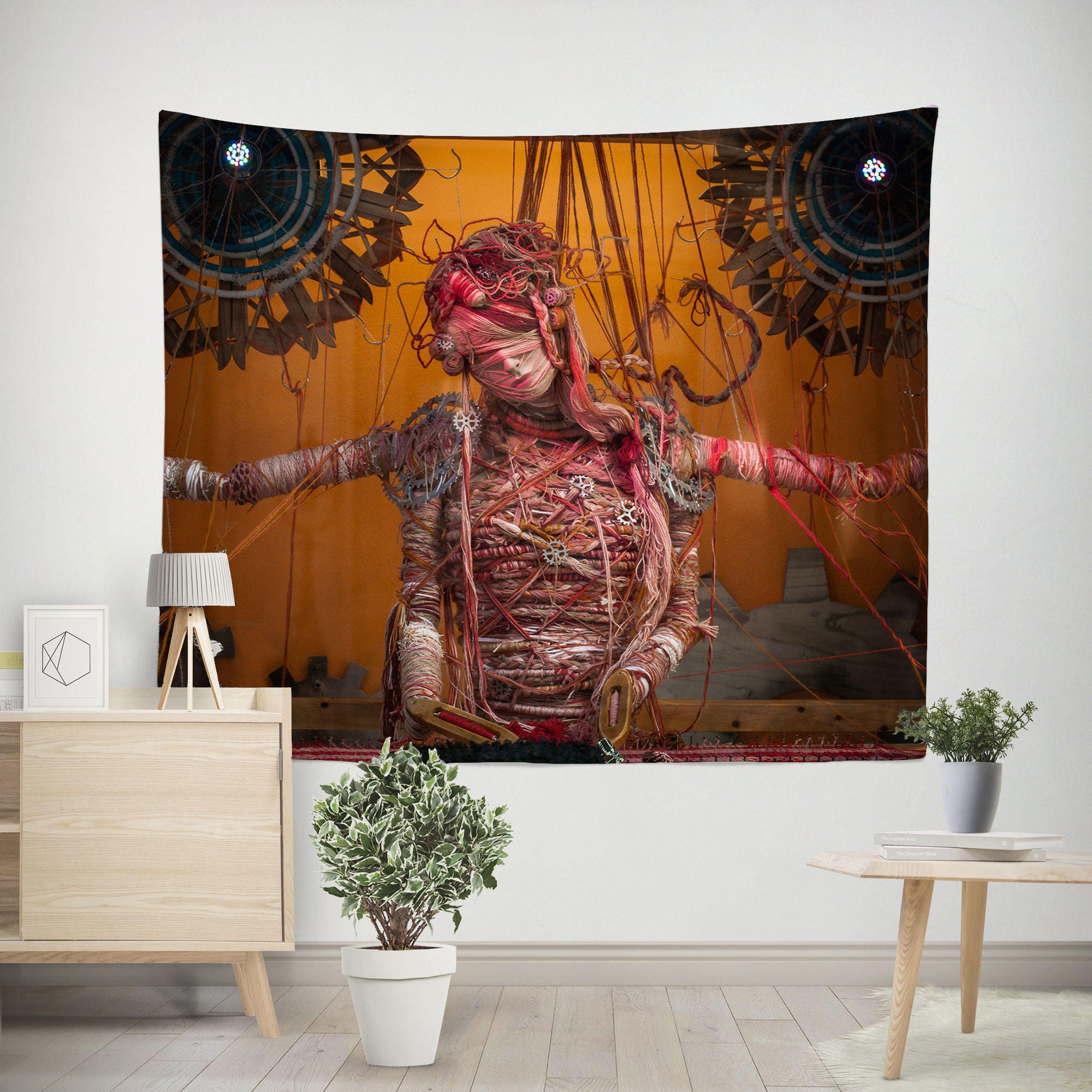 Sci-fi Steampunk Wall Tapestry Gothic Bedroom - Decorative