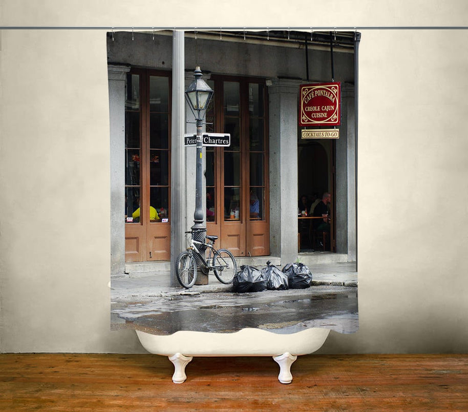 New Orleans Cafe Shower Curtain 71x74 inch - French Quarter
