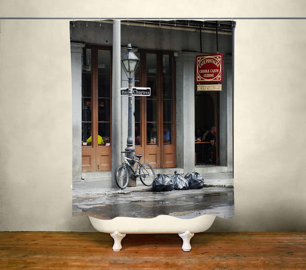 New Orleans Cafe Shower Curtain 71x74 inch - French Quarter