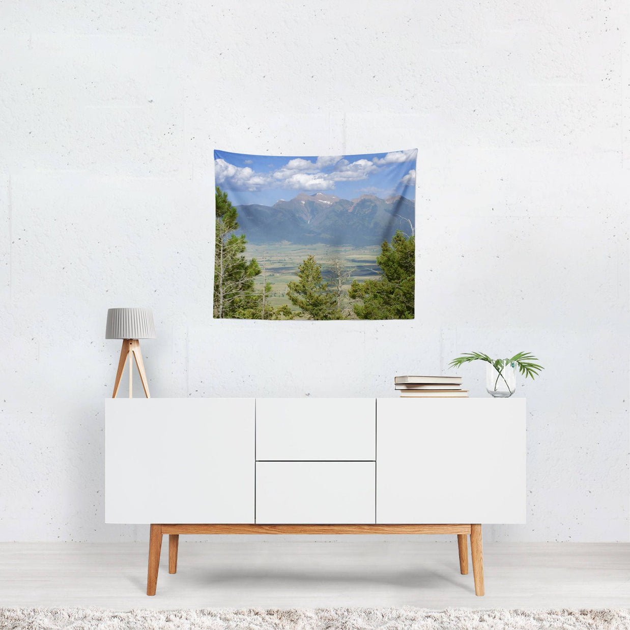 Montana Mountain Range Scenic Nature Wall Tapestry -
