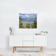 Montana Mountain Range Scenic Nature Wall Tapestry -