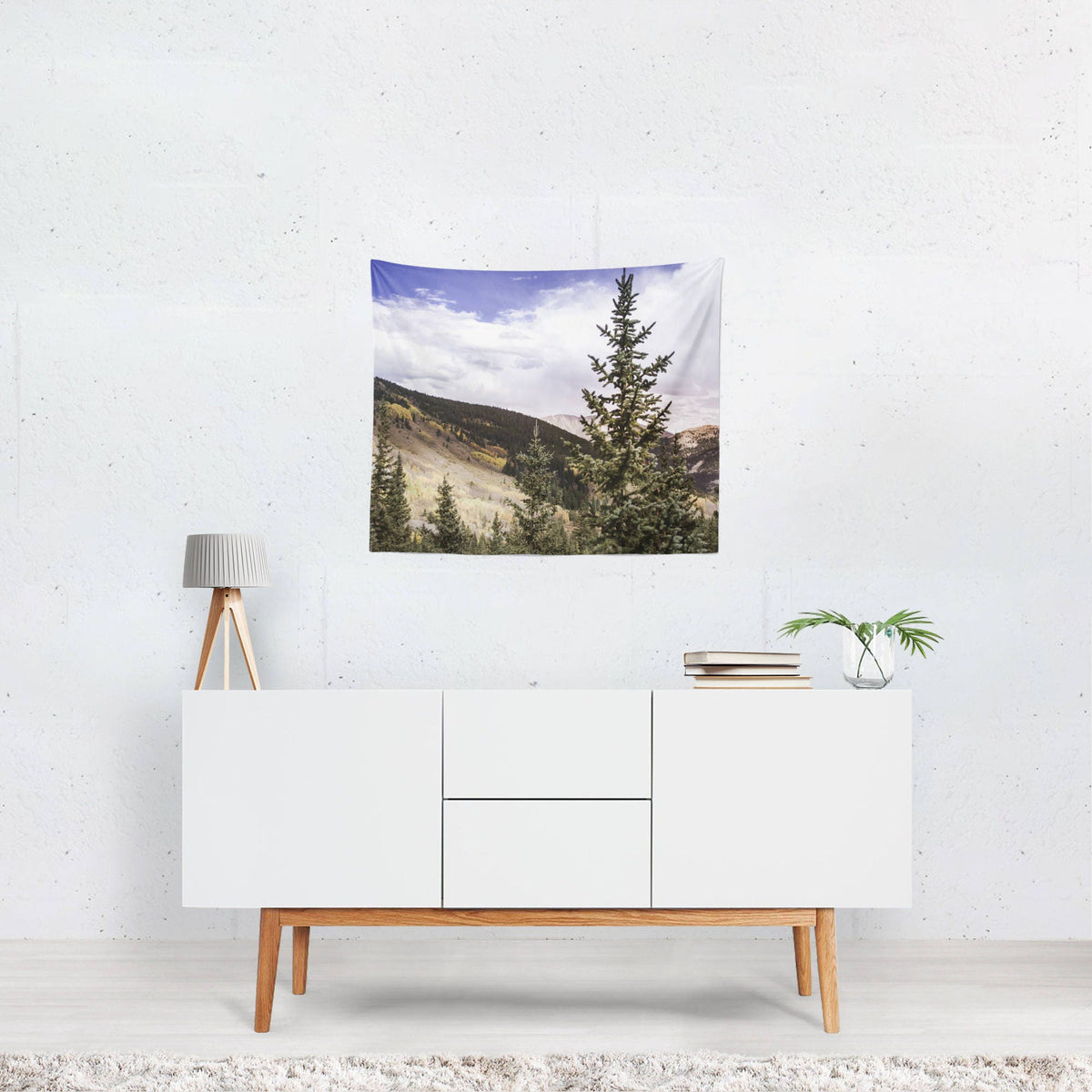 Mountain Treeline Colorado Wall Tapestry - Decorative