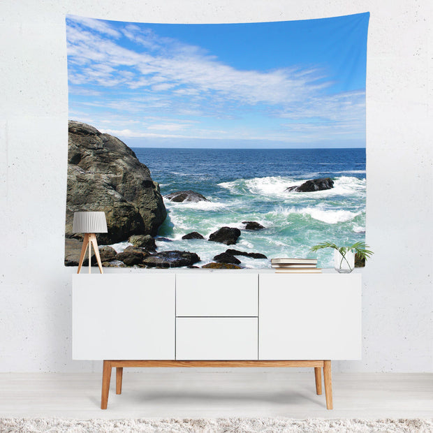 California Coast Wall Tapestry Ocean Beach Decor -