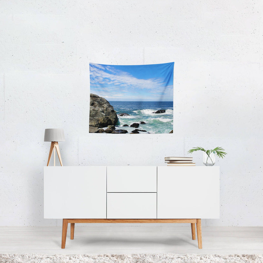 California Coast Wall Tapestry Ocean Beach Decor -