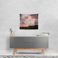 Sunset Wall Tapestry Epic Sky and Clouds Rays of Light -