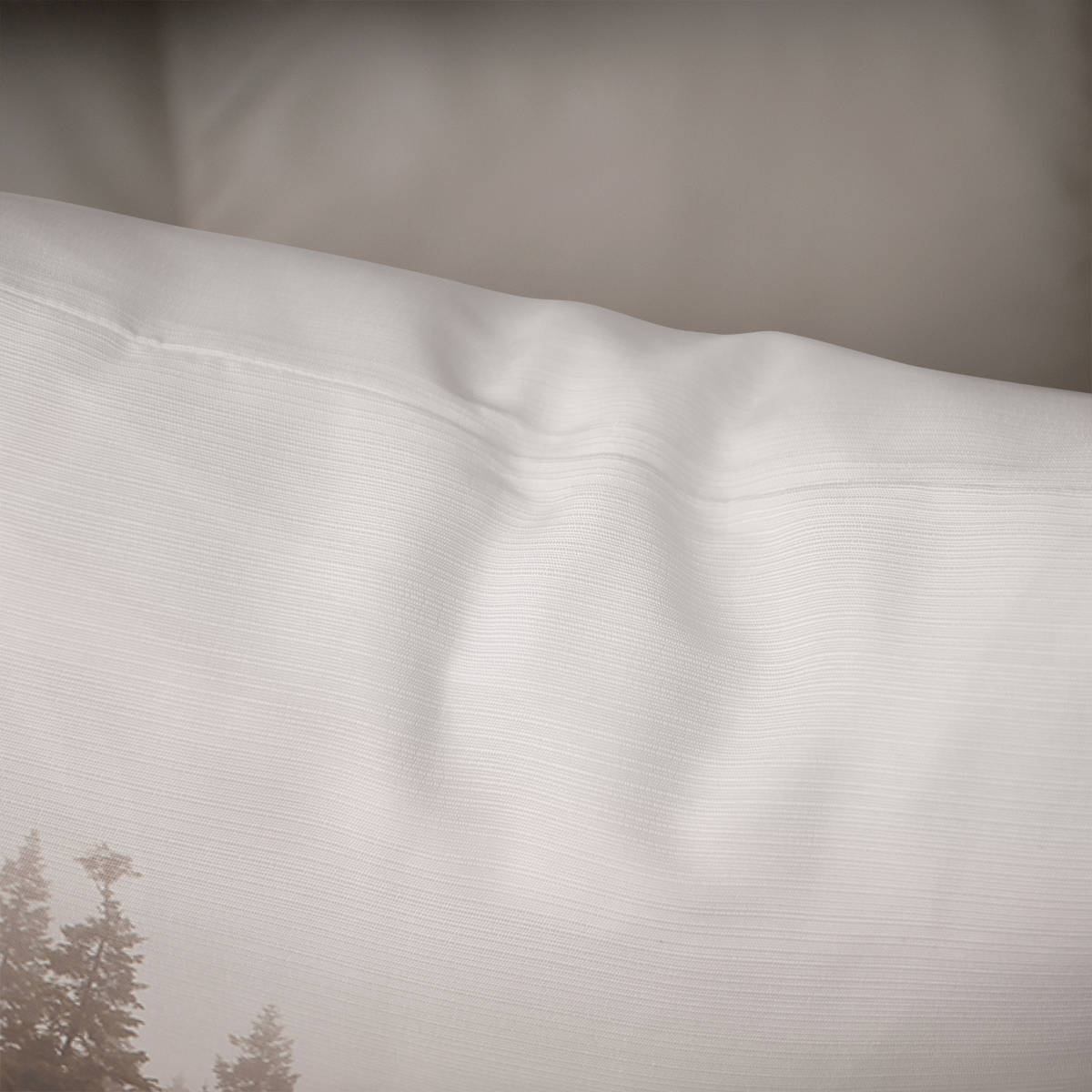 Foggy Forest Throw Pillow Cover Pine Trees Decorative