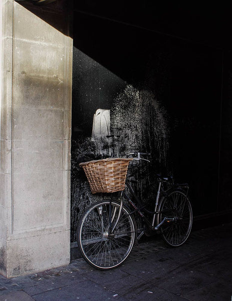 Bicycle In Alley Way Wall Art Print Cambridge UK Photo -