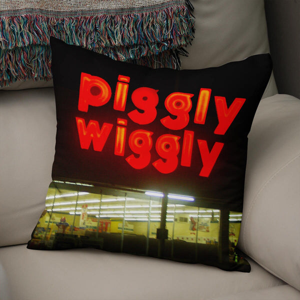 Piggly Wiggly Market Throw Pillow Cover - Pillows