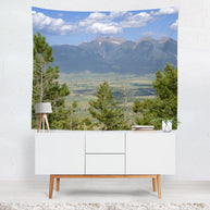 Montana Mountain Range Scenic Nature Wall Tapestry -