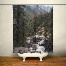 Yosemite View Shower Curtain 71x74 inch Forest California