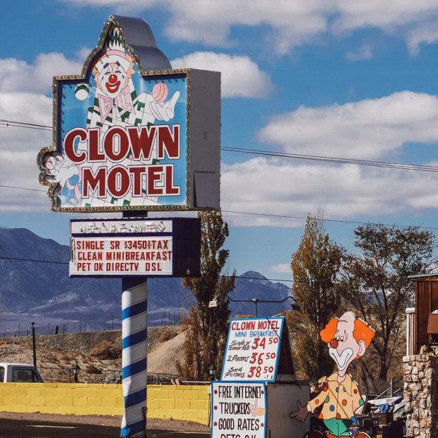 Clown Motel Tonopah Nevada Wall Art Print Haunted -