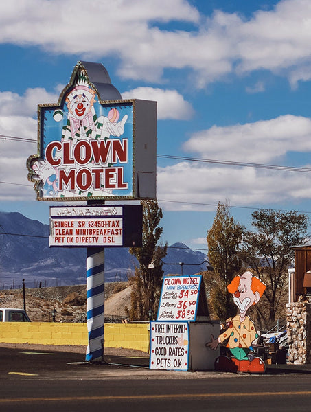 Clown Motel Tonopah Nevada Wall Art Print Haunted -