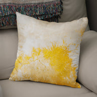 Abstract Yellow Pillow Cover Yellowstone Mineral Texture -