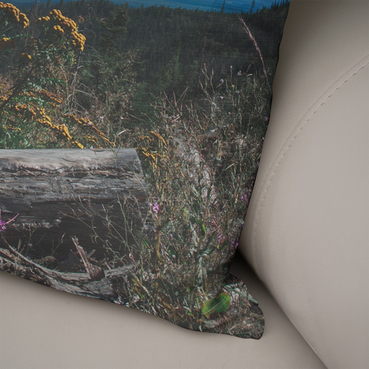 Mountain Wildflowers Throw Pillow Cover - Pillows