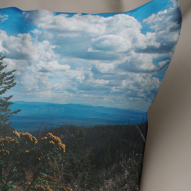Mountain Wildflowers Throw Pillow Cover - Pillows