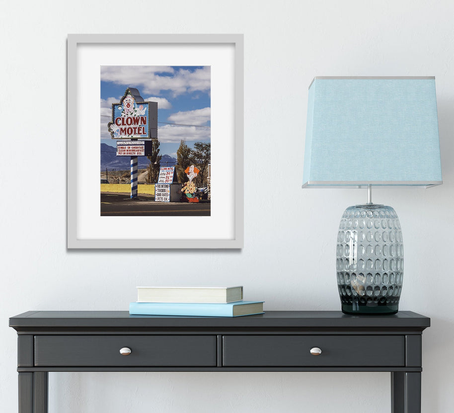 Clown Motel Tonopah Nevada Wall Art Print Haunted -