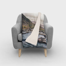 Blue Rive Sherpa Throw Blanket Snowdonia Wales UK Vegan
