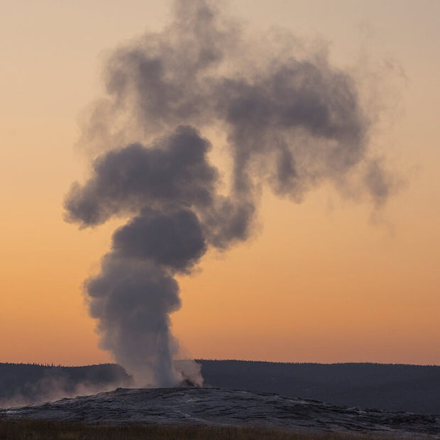 Old Faithful at Sunset Nature Photography Yellowstone