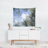 Looking Up Autumn Trees Wall Tapestry Smoky Mountains -