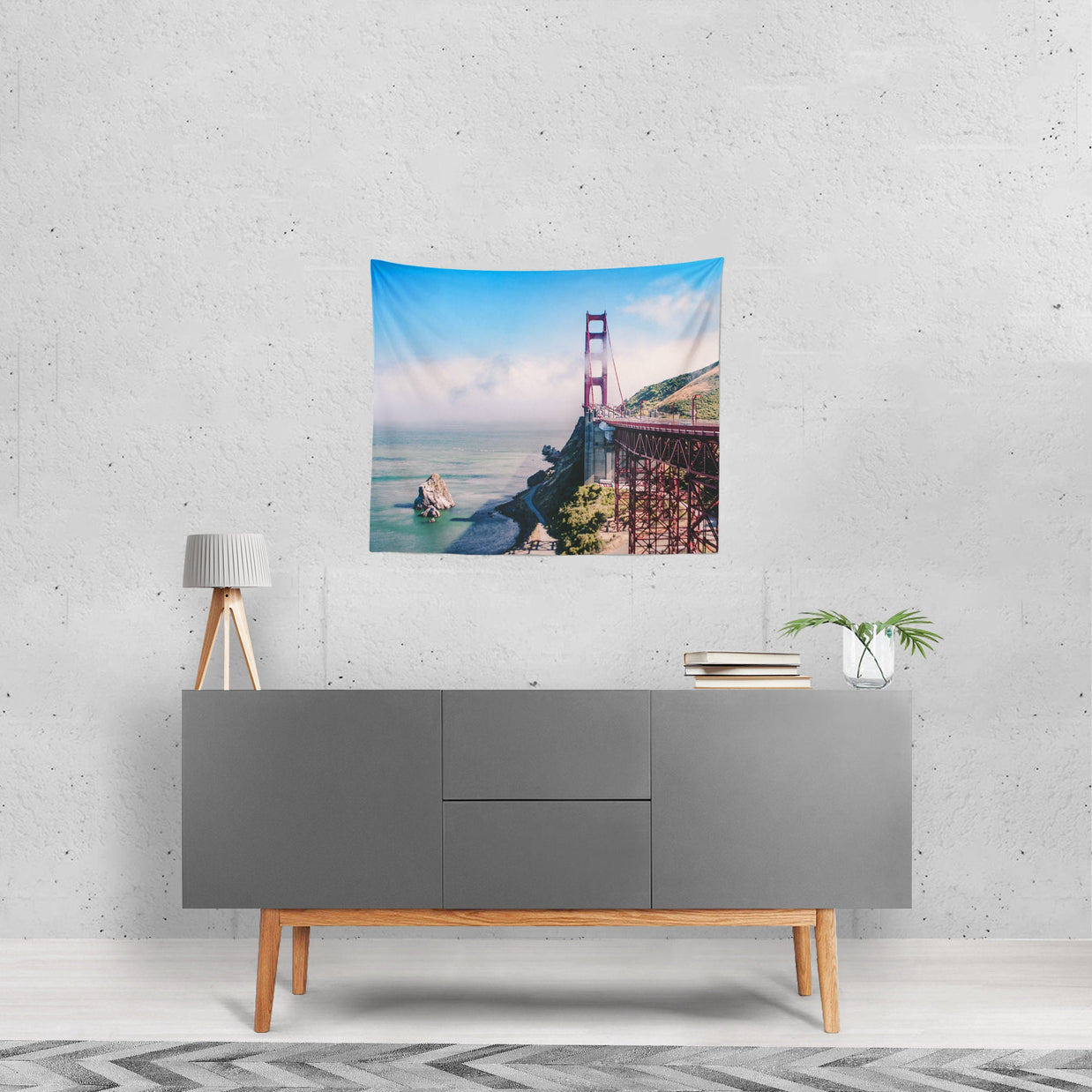 San Francisco Bridge Wall Tapestry California Seaside Decor