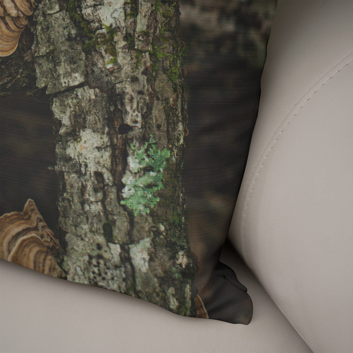 Turkey Tail Mushroom Throw Pillow Cover Woodland Decor -