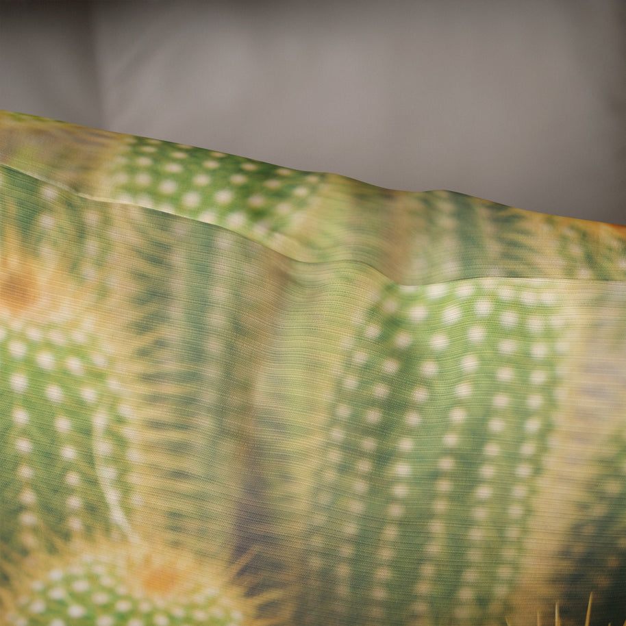 Fuzzy Cactus Throw Pillow Cover Southwest Nature Decor -