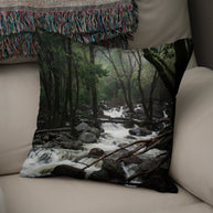 Misty Forest Throw Pillow Cover Yosemite National Park -