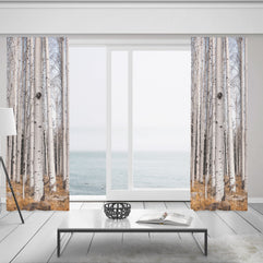 Trees of Reason Birch Forest Window Curtains 50x84 Blackout