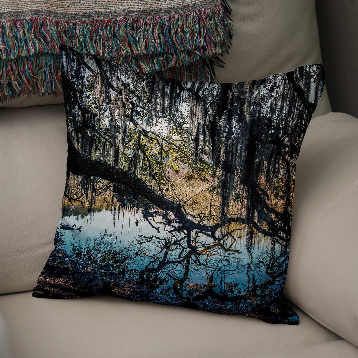 Tree Branches Throw Pillow Cover Nature Couch Cushion -