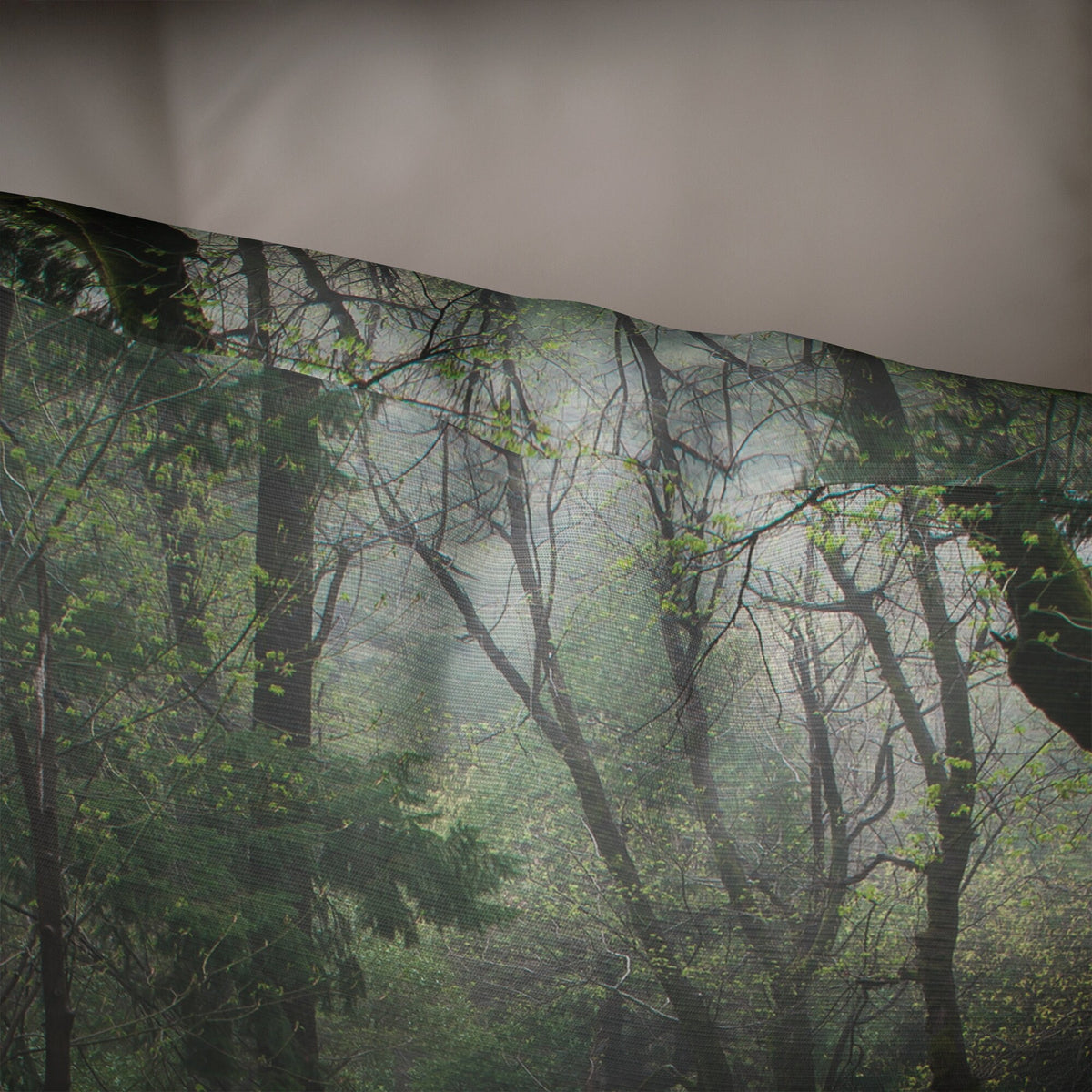 Misty Forest Throw Pillow Cover Yosemite National Park -