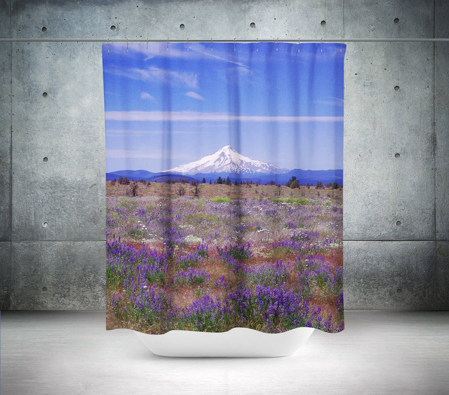 Mt Hood Oregon Shower Curtain 71x74 inch - in (180x188cm) -