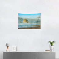 Oregon Coast Wall Tapestry Cannon Beach Decor Haystack Rock